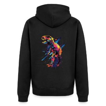 T-Rex - Veste à capuche bio Premium Unisexe - noir - Dos - Nico (187cm)