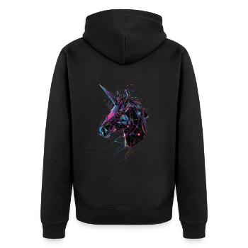 Licorne - Veste à capuche bio Premium Unisexe - noir - Dos - Nico (187cm)