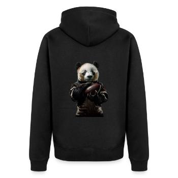 Panda - Veste à capuche bio Premium Unisexe - noir - Dos - Nico (187cm)