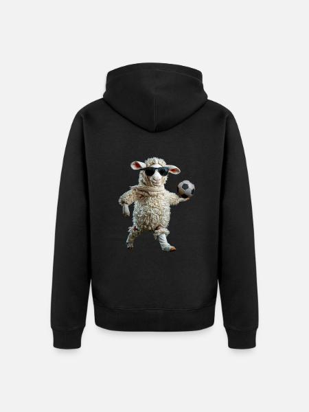 Sheep - Unisex Premium Organic Zip Hoodie - black