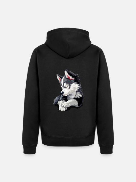 Heiser - Unisex Premium Bio Zip Hoodie - Schwarz