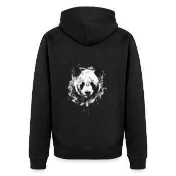 Panda - Veste à capuche bio Premium Unisexe - noir - Dos - Nico (187cm)