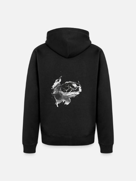 Turtle - Unisex Premium Organic Zip Hoodie - black