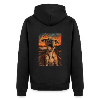 Chien - Veste à capuche bio Premium Unisexe - noir - Dos - Nico (187cm)