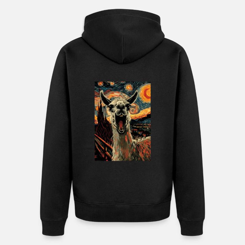 Lama - Veste à capuche bio Premium Unisexe - noir