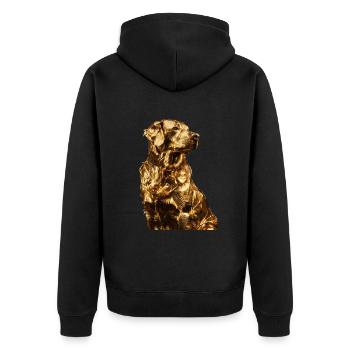Chien - Veste à capuche bio Premium Unisexe - noir - Dos - Nico (187cm)