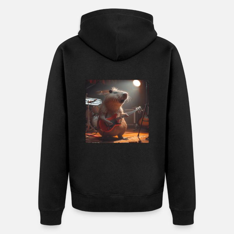 Capybara - Veste à capuche bio Premium Unisexe - noir