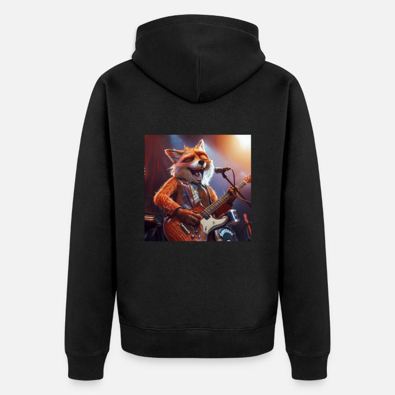 Fuchs - Unisex Premium Bio Zip Hoodie - Schwarz