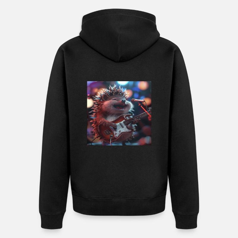 Hérisson - Veste à capuche bio Premium Unisexe - noir