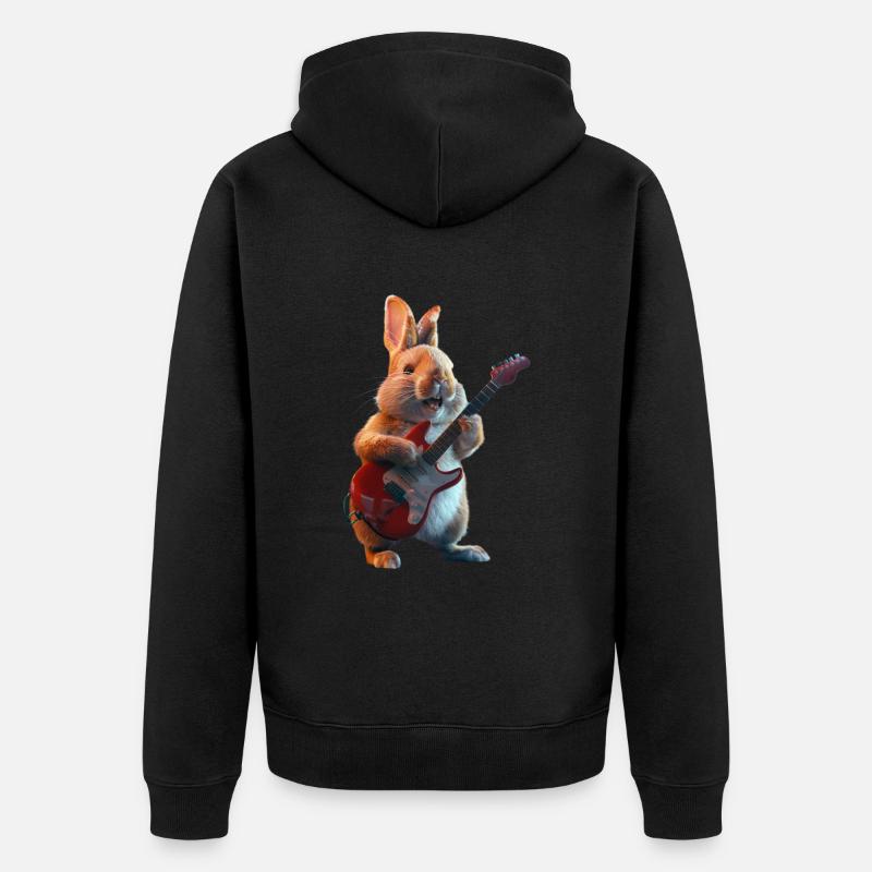 Lapin - Veste à capuche bio Premium Unisexe - noir