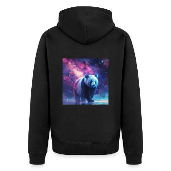 Panda - Veste à capuche bio Premium Unisexe - noir - Dos - Nico (187cm)