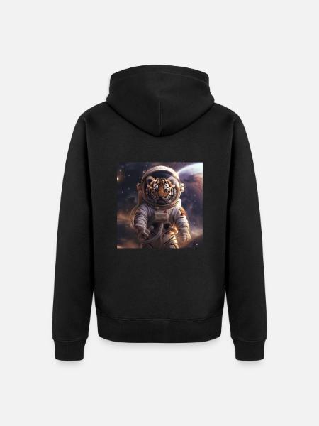 Tiger - Unisex Premium Organic Zip Hoodie - black