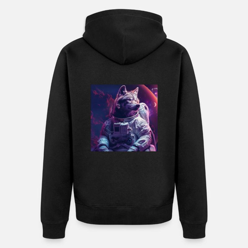 Loup - Veste à capuche bio Premium Unisexe - noir