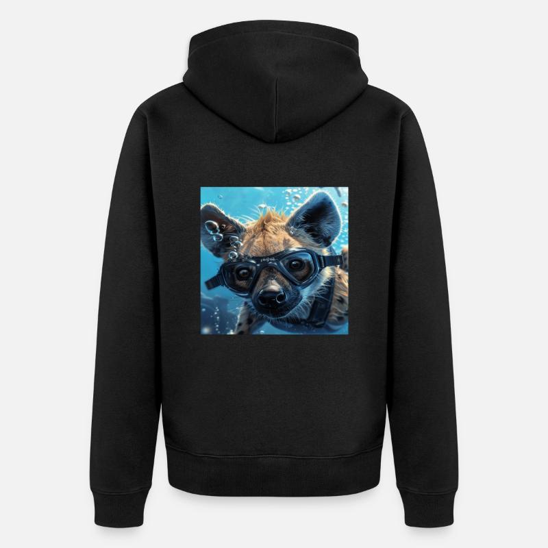 Hyène - Veste à capuche bio Premium Unisexe - noir