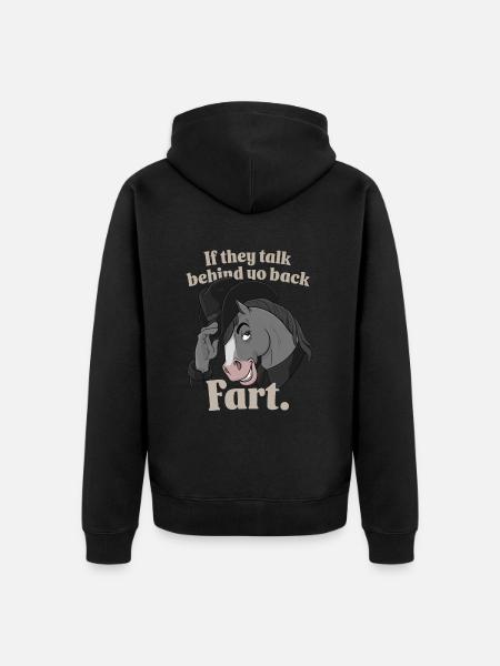 Pferd - Unisex Premium Bio Zip Hoodie - Schwarz