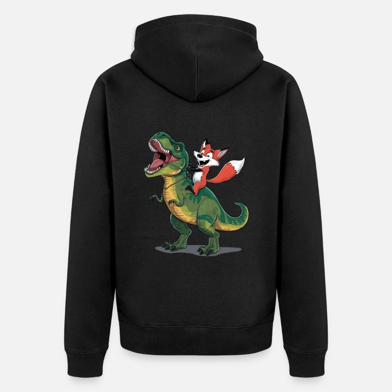 Renard - Veste à capuche bio Premium Unisexe - noir