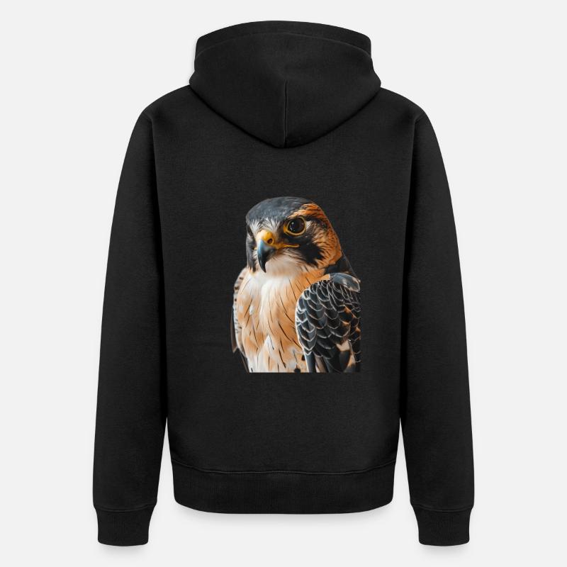 Faucon - Veste à capuche bio Premium Unisexe - noir