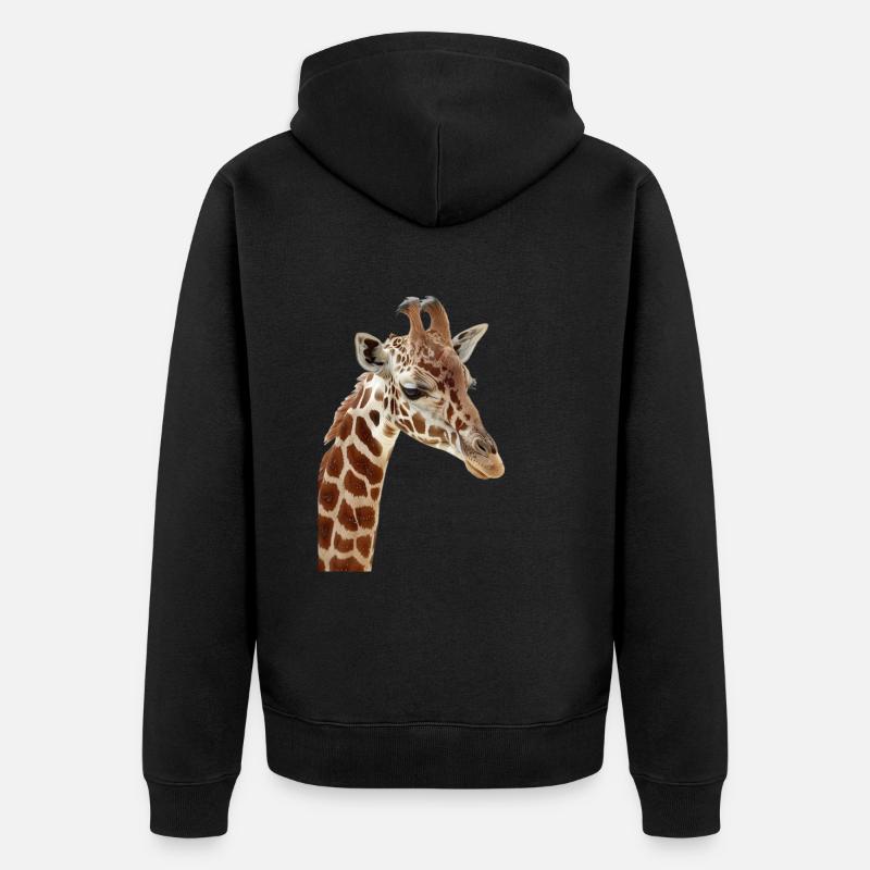 Girafe - Veste à capuche bio Premium Unisexe - noir