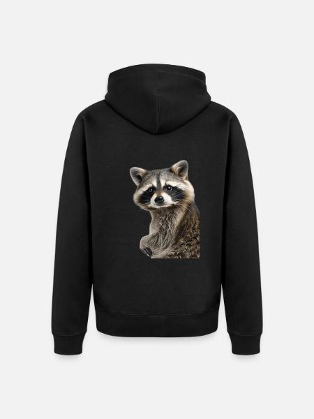 Tvättbjörn - Ekologisk premiumluvjack unisex - svart