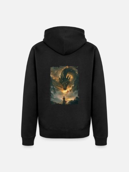 Kite - Unisex Premium Organic Zip Hoodie - black