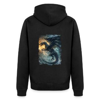 Cerf-volant - Veste à capuche bio Premium Unisexe - noir - Dos - Nico (187cm)