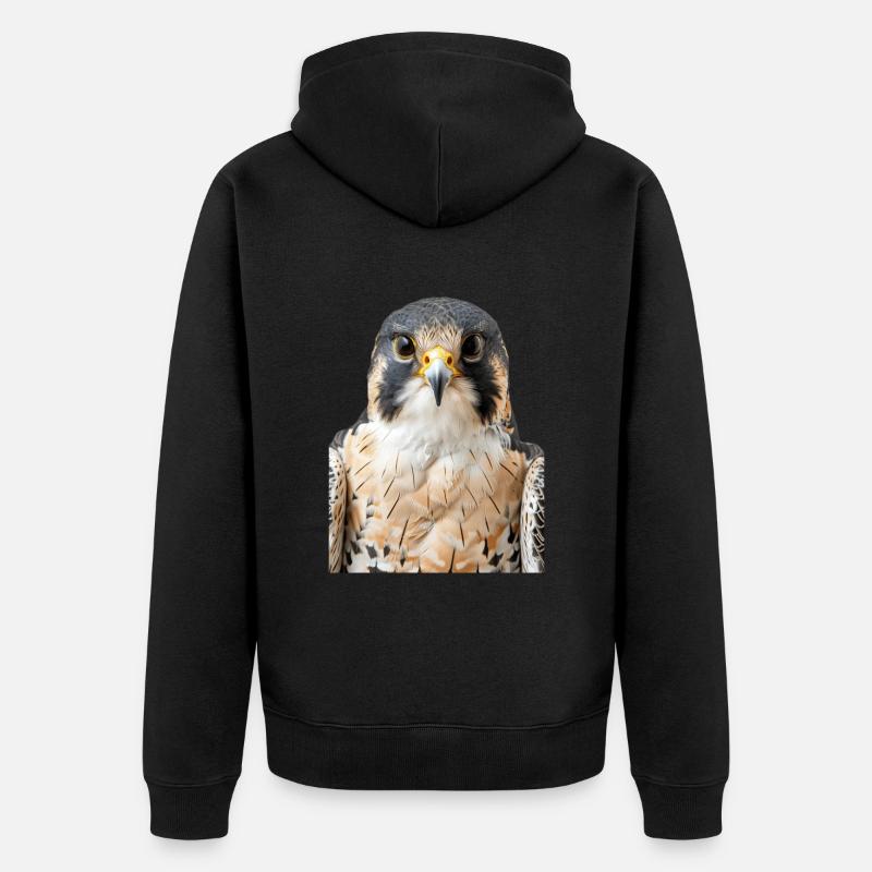 Faucon - Veste à capuche bio Premium Unisexe - noir