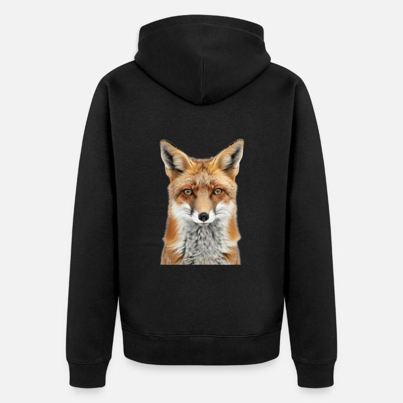 Renard - Veste à capuche bio Premium Unisexe - noir