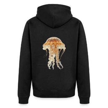 Méduse - Veste à capuche bio Premium Unisexe - noir - Dos - Nico (187cm)