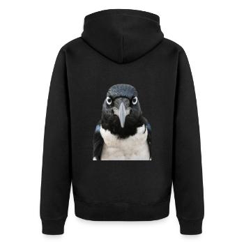 Pie - Veste à capuche bio Premium Unisexe - noir - Dos - Nico (187cm)
