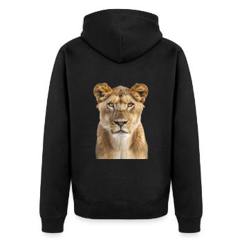 Lion - Veste à capuche bio Premium Unisexe - noir - Dos - Nico (187cm)