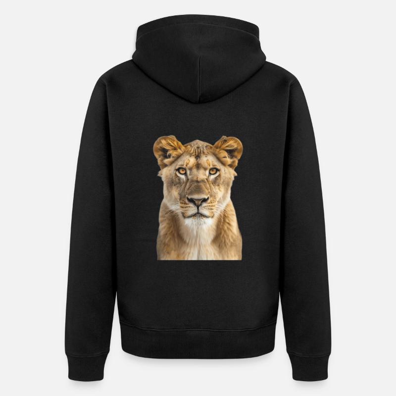 Lion - Veste à capuche bio Premium Unisexe - noir