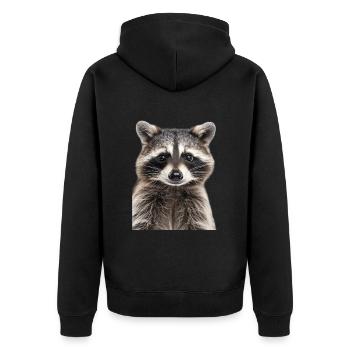 Raton laveur - Veste à capuche bio Premium Unisexe - noir - Dos - Nico (187cm)