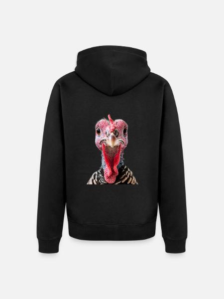 Turkey - Unisex Premium Organic Zip Hoodie - black