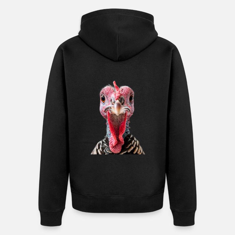 Truthahn - Unisex Premium Bio Zip Hoodie - Schwarz