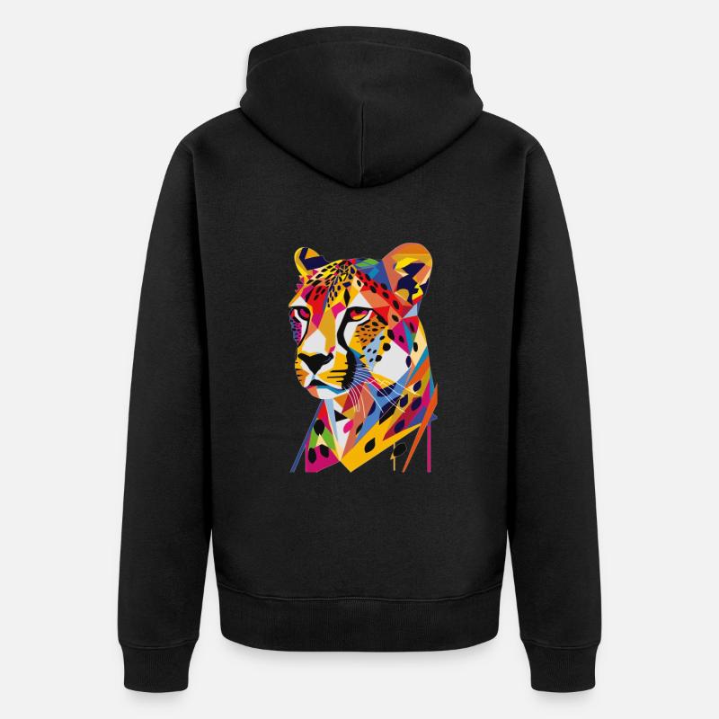 Gepard - Unisex Premium Bio Zip Hoodie - Schwarz