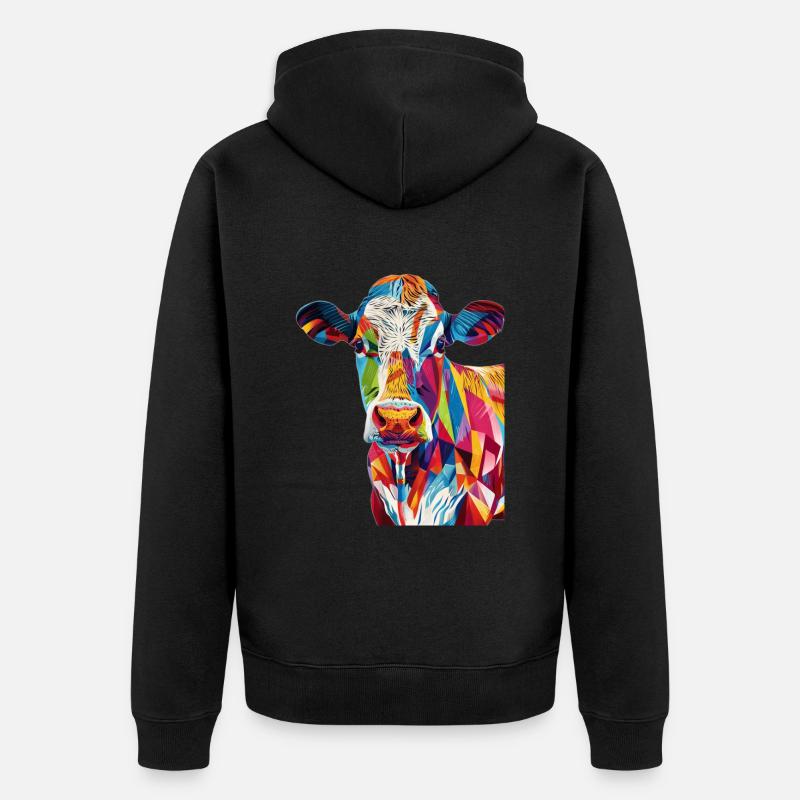 Vache - Veste à capuche bio Premium Unisexe - noir