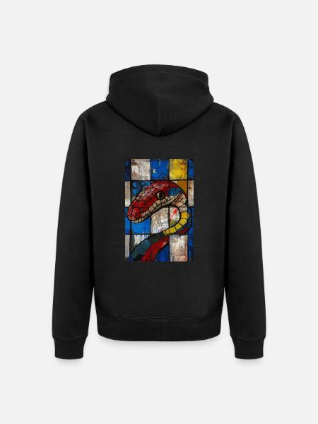 Snake - Unisex Premium Organic Zip Hoodie - black