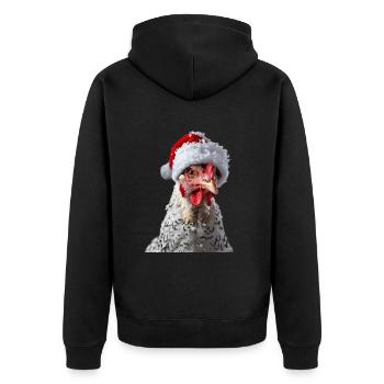 Poulet - Veste à capuche bio Premium Unisexe - noir - Dos - Nico (187cm)