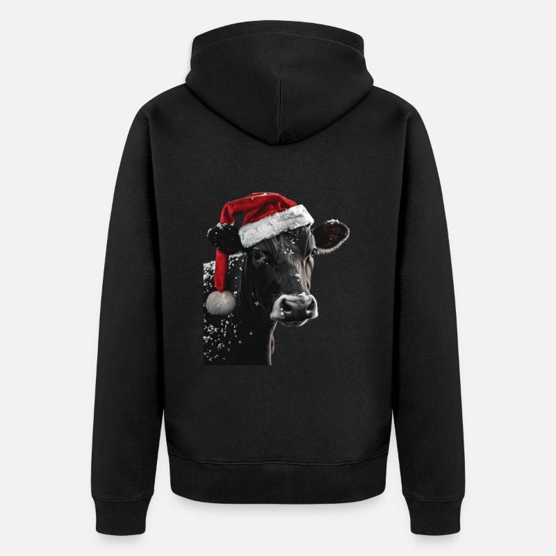 Vache - Veste à capuche bio Premium Unisexe - noir