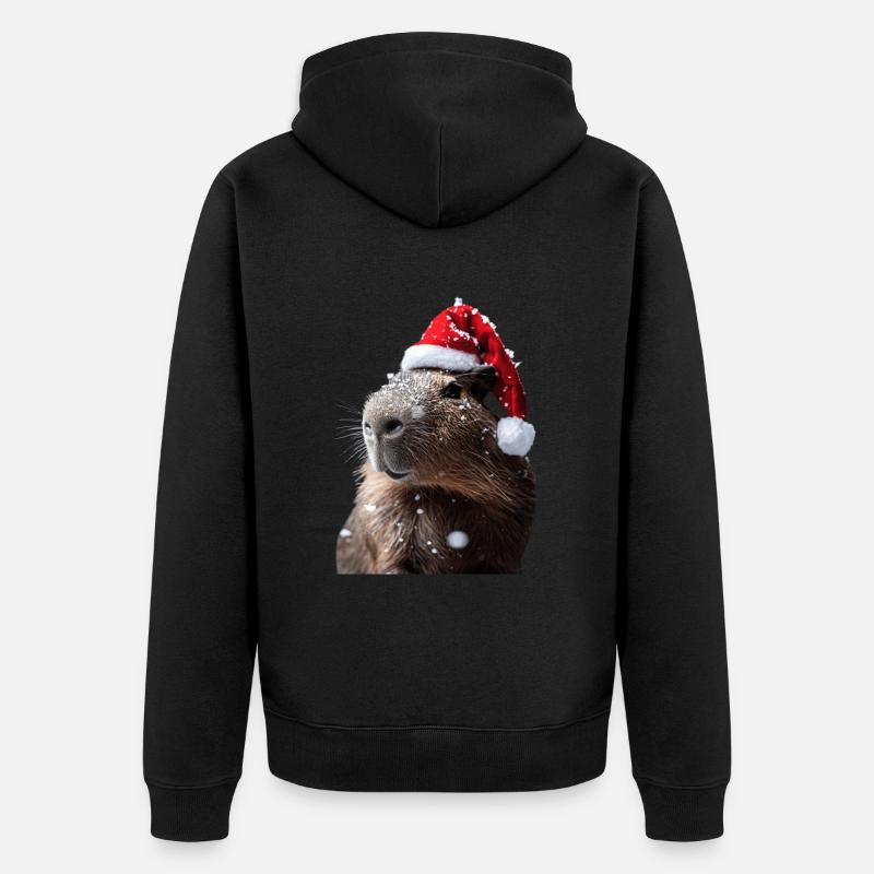 Capybara - Veste à capuche bio Premium Unisexe - noir