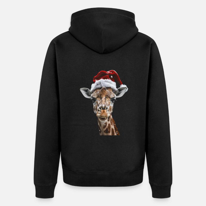 Giraffe - Unisex Premium Bio Zip Hoodie - Schwarz