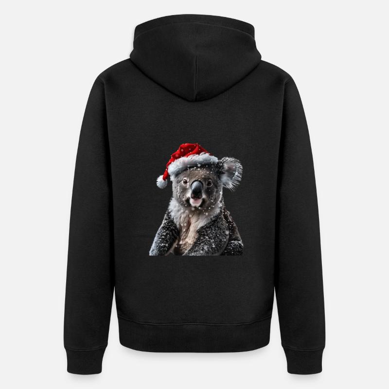 Koala - Unisex Premium Bio Zip Hoodie - Schwarz