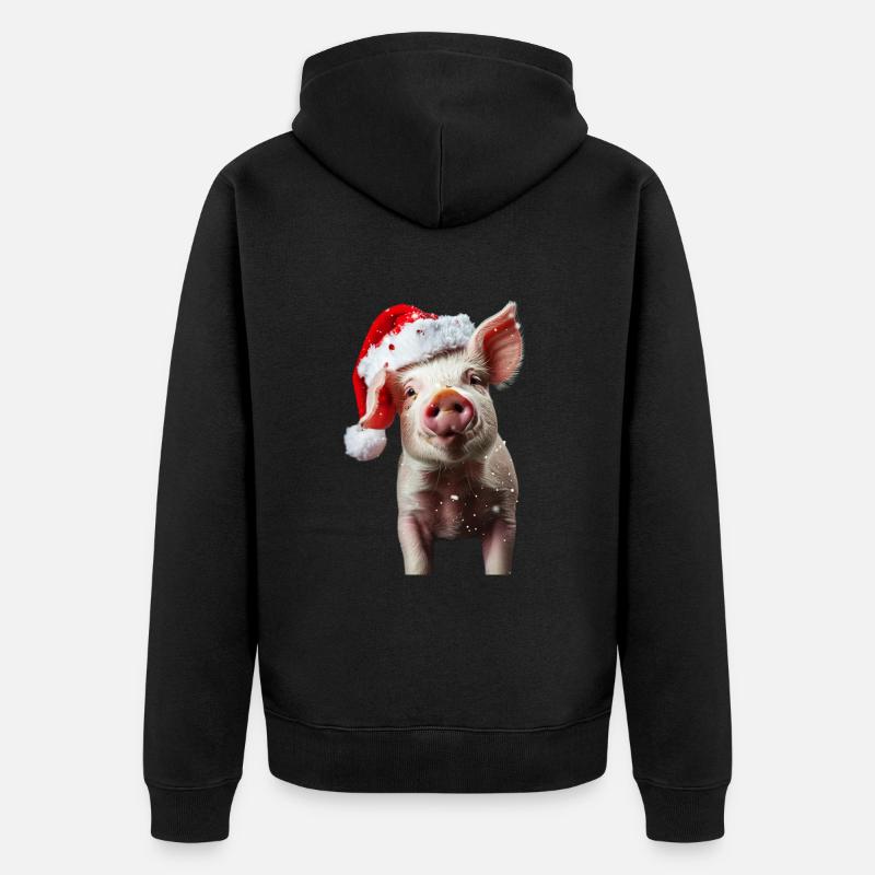 Cochon - Veste à capuche bio Premium Unisexe - noir