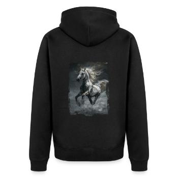 Appaloosa - Veste à capuche bio Premium Unisexe - noir - Dos - Nico (187cm)