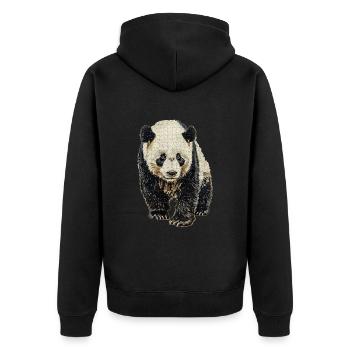 Panda - Veste à capuche bio Premium Unisexe - noir - Dos - Nico (187cm)
