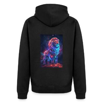 Scales - Unisex Premium Organic Zip Hoodie - black - Back - Nico (187cm)