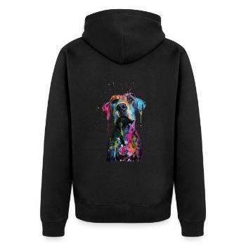 Chien - Veste à capuche bio Premium Unisexe - noir - Dos - Nico (187cm)