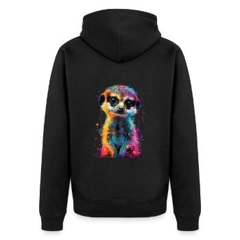 Suricate - Veste à capuche bio Premium Unisexe - noir - Dos - Nico (187cm)