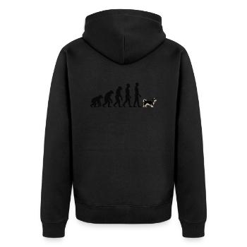 Alaskan Malamute - Unisex Premium Organic Zip Hoodie - black - Back - Nico (187cm)
