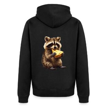 Raton laveur - Veste à capuche bio Premium Unisexe - noir - Dos - Nico (187cm)